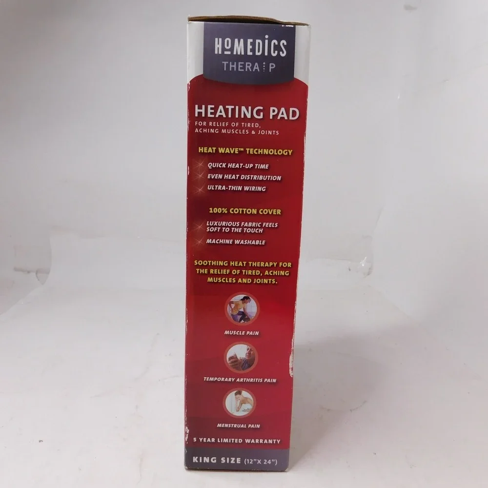 HoMedics HP-300 Therapy Heating Pad Moist/Dry Heat Pain Relief Electric King Siz